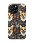 Floofy Corgi Blossom Blast Magnetic Tough Cases