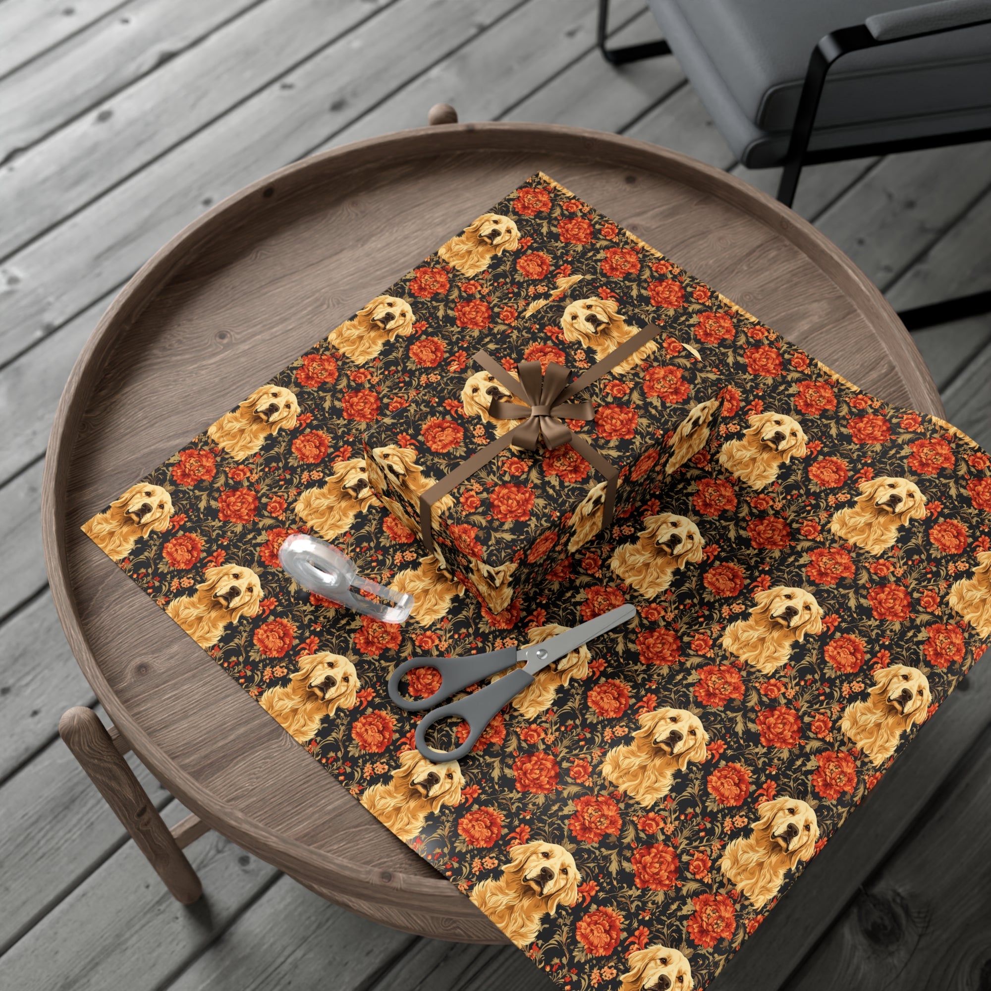 Golden Pawsatronic Tapestry Gift Wrap Papers