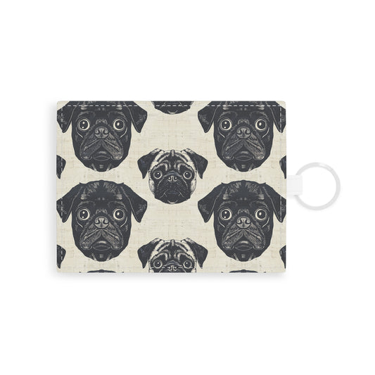 Pugalicious Enchantment Leather Card Holder