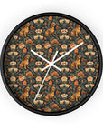 Dazzling Dachsund Blossoms & Foliage Wall Clock