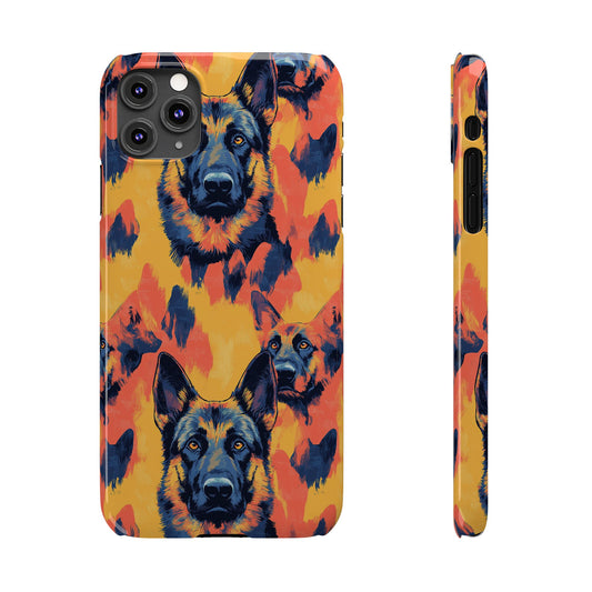 Impressionistic German Shepherds Slim Phone Cases