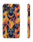 Impressionistic German Shepherds Slim Phone Cases