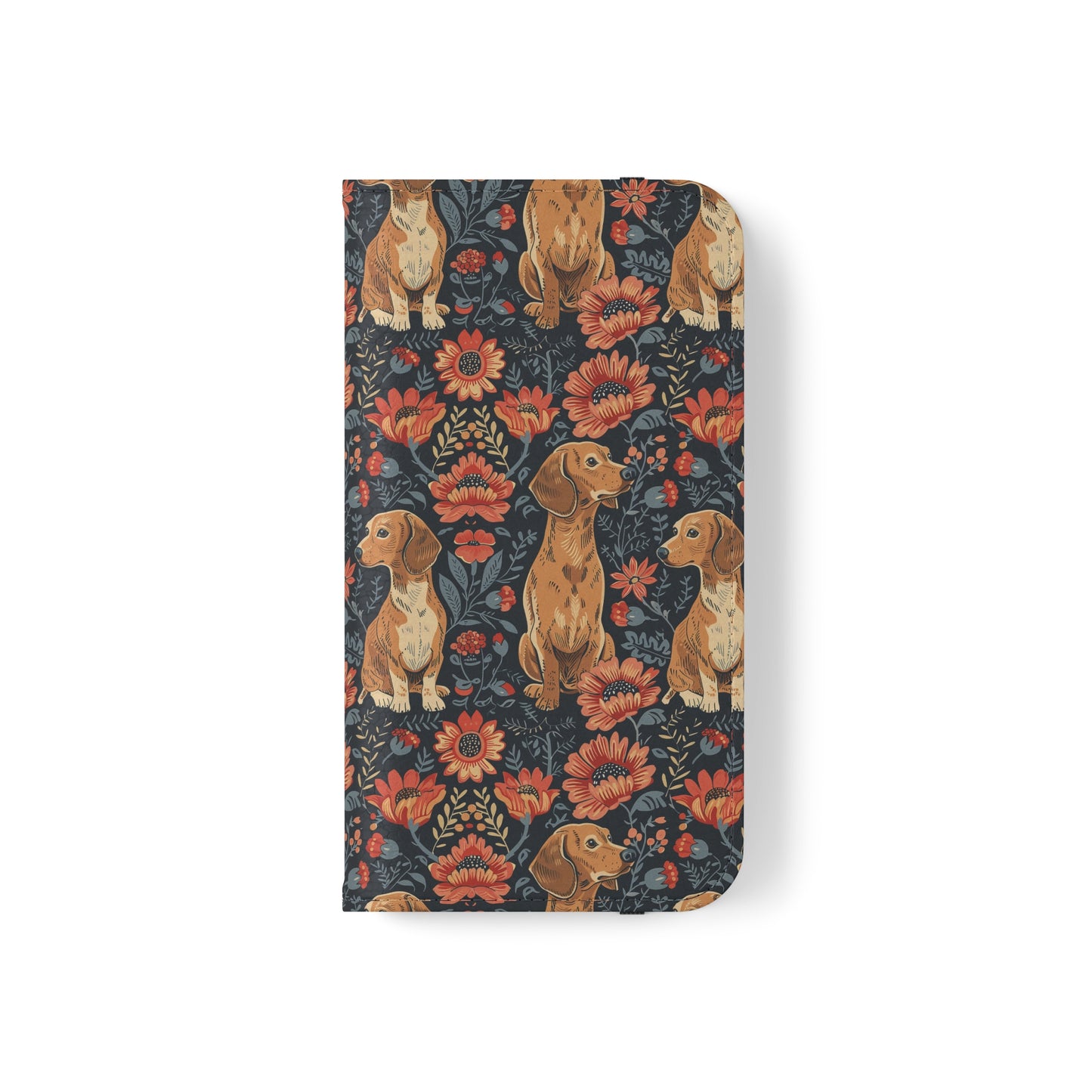 Floral Pawsome Dachsund Delight Flip Cases