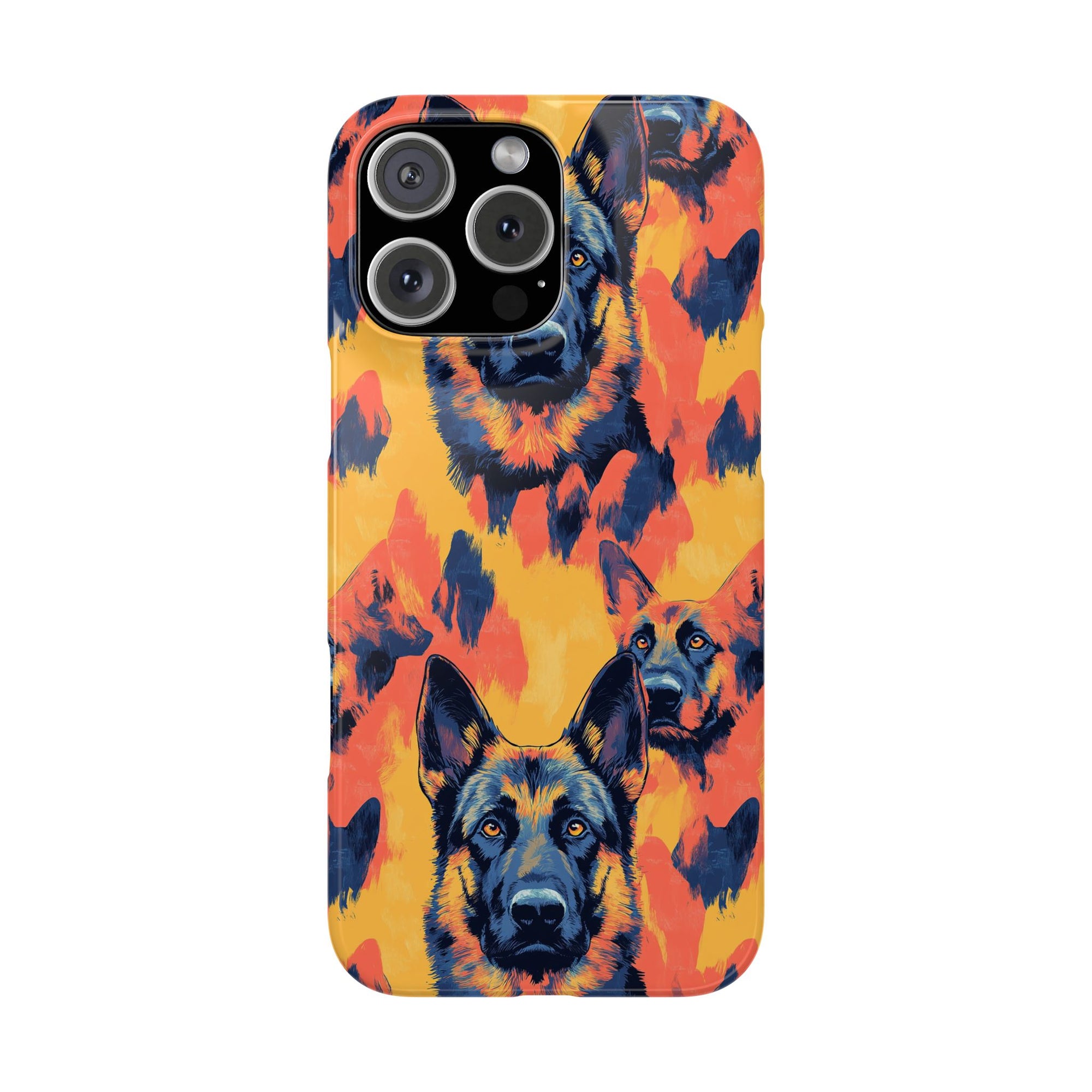 Impressionistic German Shepherds Slim Phone Cases