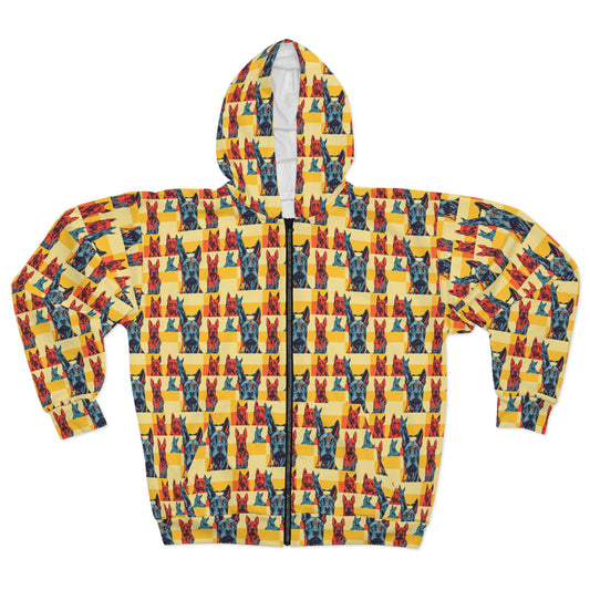 Dane-tastic Marvelous Mutt Mode Unisex Zip Hoodie