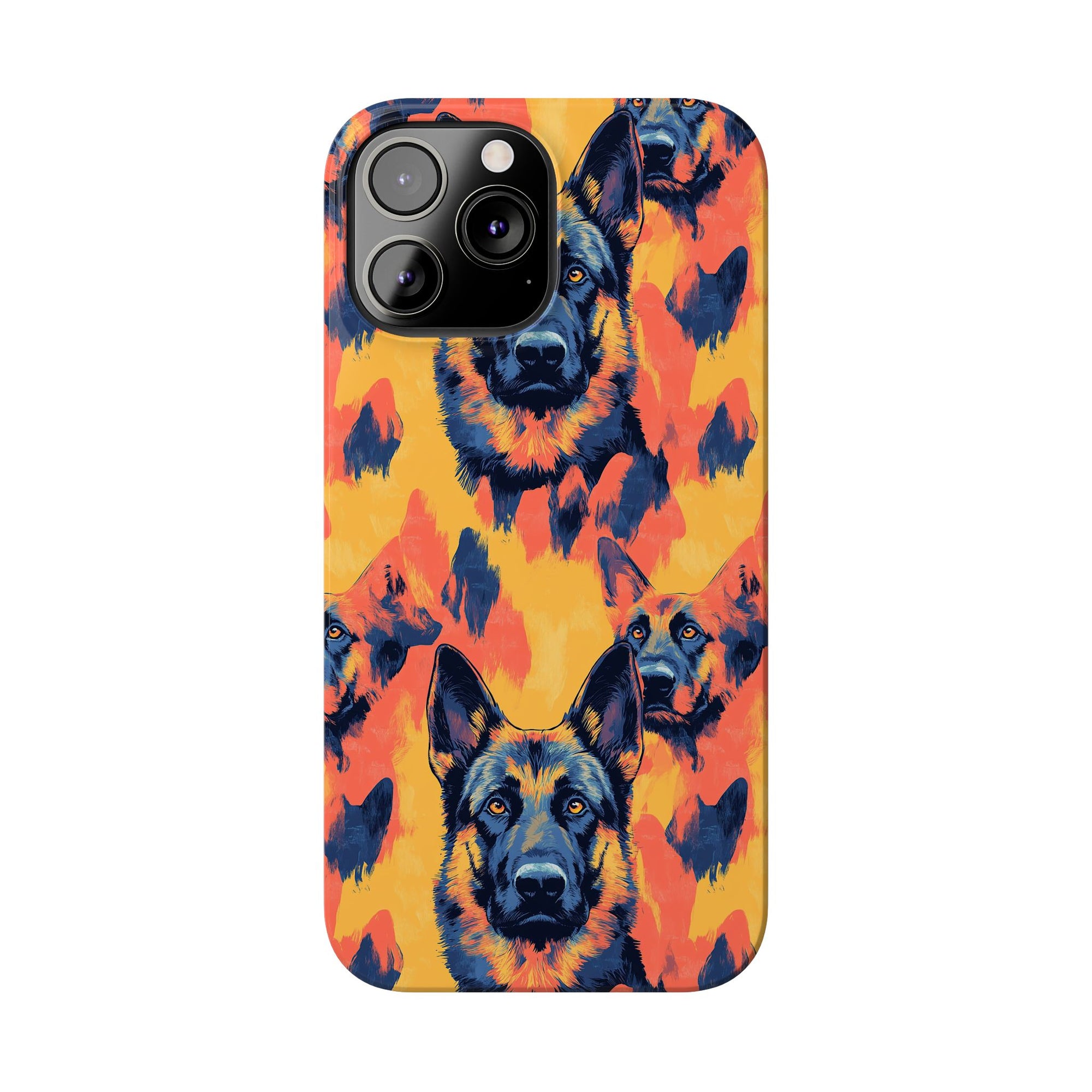 Impressionistic German Shepherds Slim Phone Cases