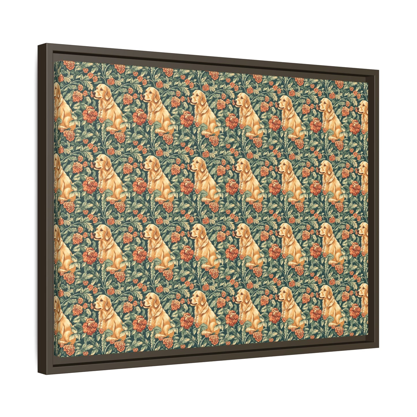 Blooming Goldie Glam Matte Canvas, Framed