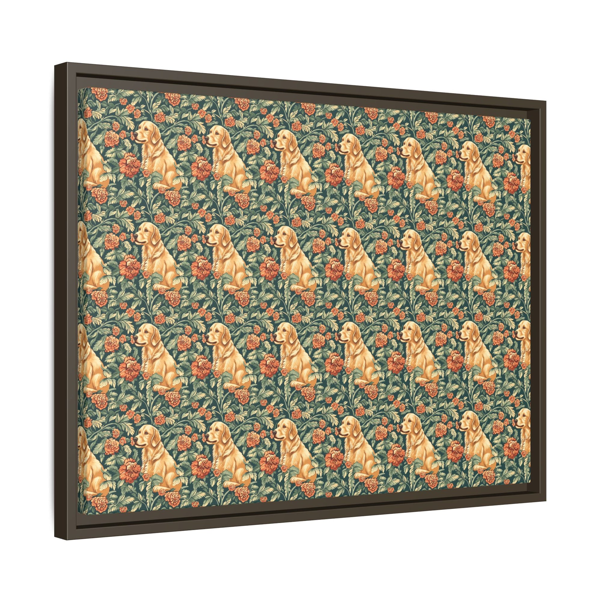 Blooming Goldie Glam Matte Canvas, Framed