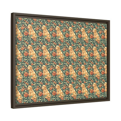 Blooming Goldie Glam Matte Canvas, Framed