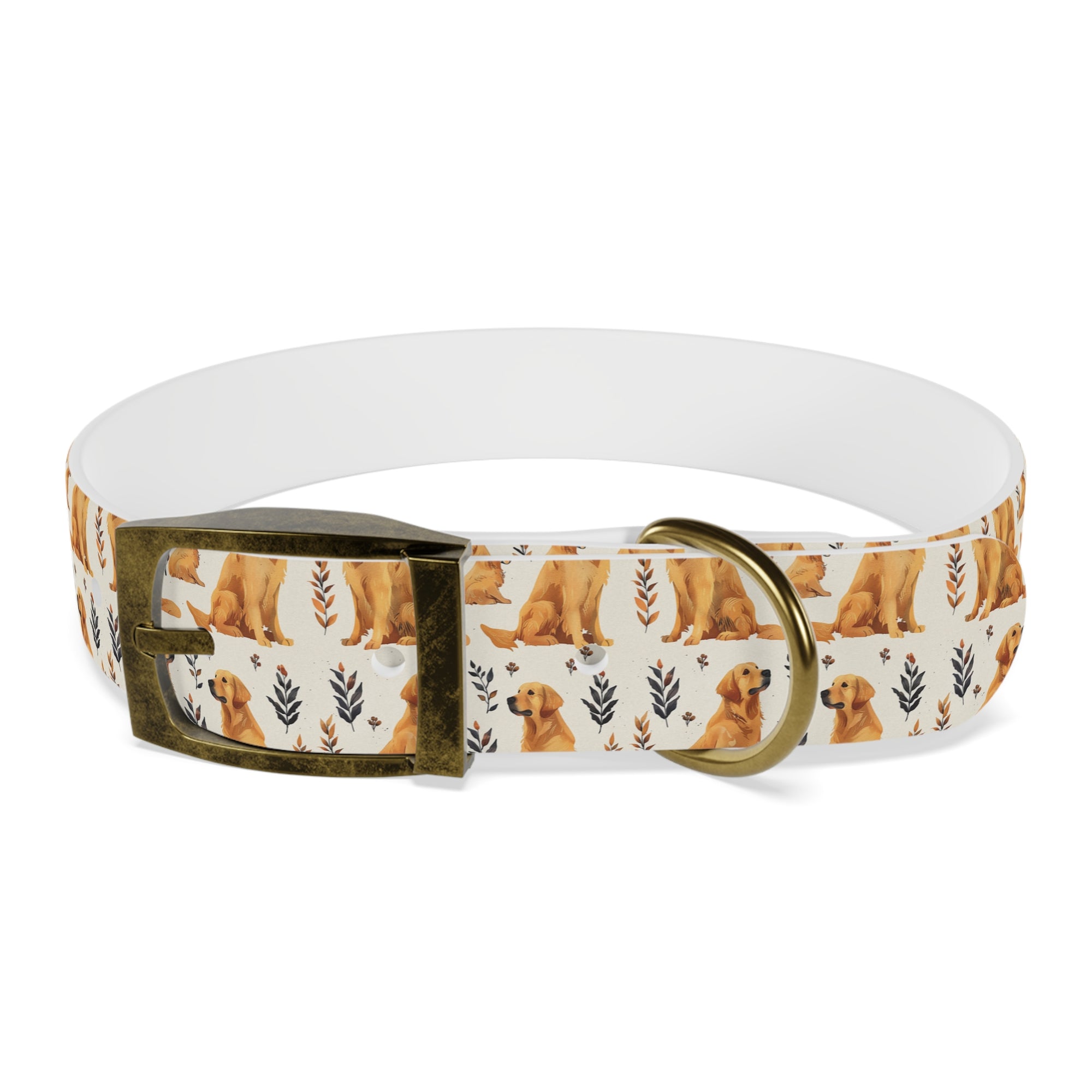 Golden Glamour Paws - Luxe Licks for Regal Retrievers Dog Collar