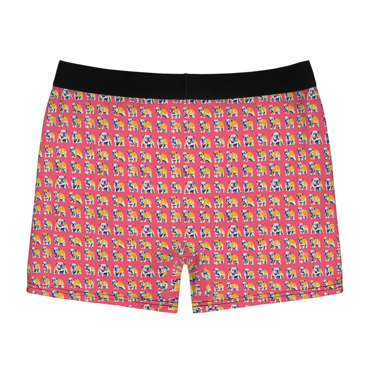 Bubblegum Glamour Bulldog Bouquet Men's Boxer Briefs