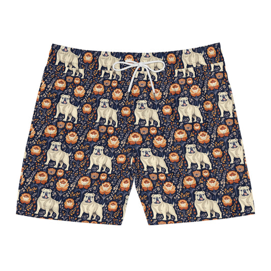 Bulldog Blossom Bonanza Men's Mid-Length Swim Shorts