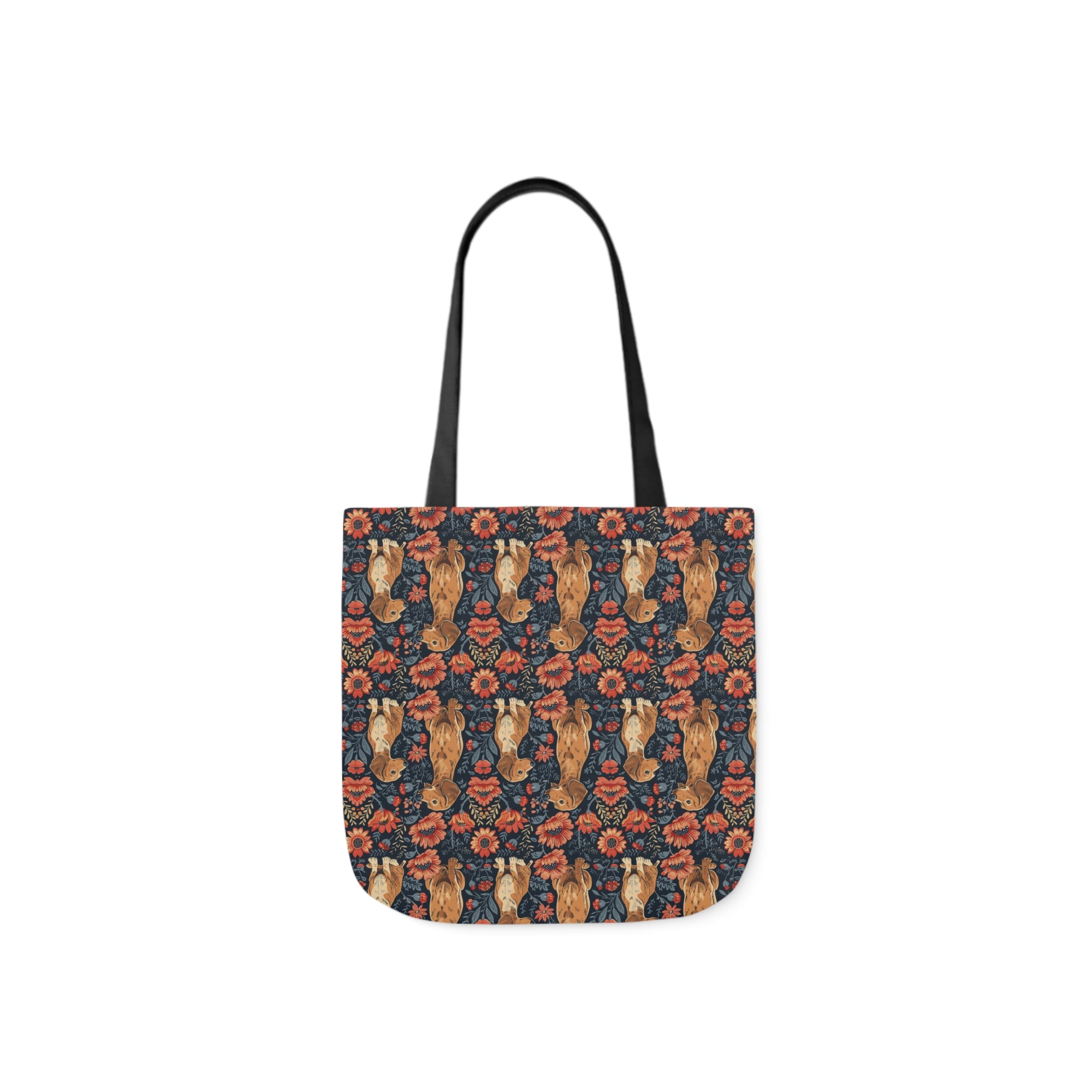 Floral Pawsome Dachsund Delight Canvas Tote Bag