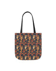 Floral Pawsome Dachsund Delight Canvas Tote Bag