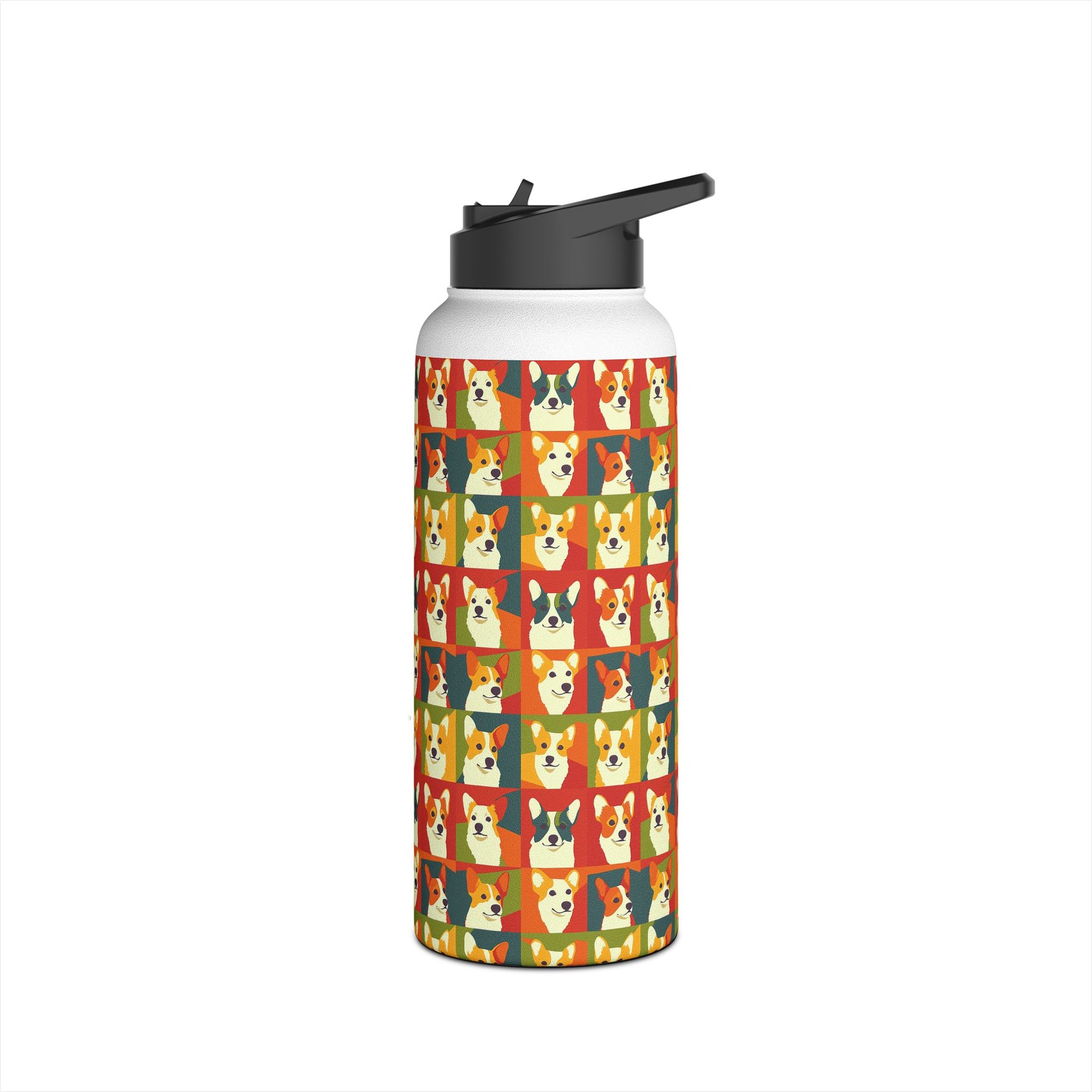 Corgi Chic Popart Pup Stainless Steel Water Bottle