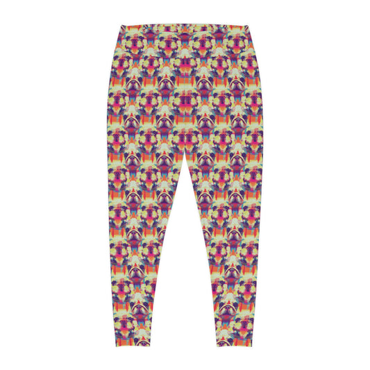 Glitchy Bulldog Blitz Plus Size Leggings