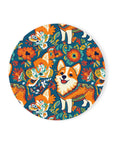 Corgi Carnival Couture Cork Back Coaster