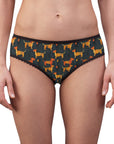 Dapper Dachshund Noir Glow Women's Briefs