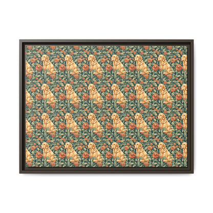 Blooming Goldie Glam Matte Canvas, Framed