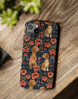 Floral Pawsome Dachsund Delight Slim Phone Cases