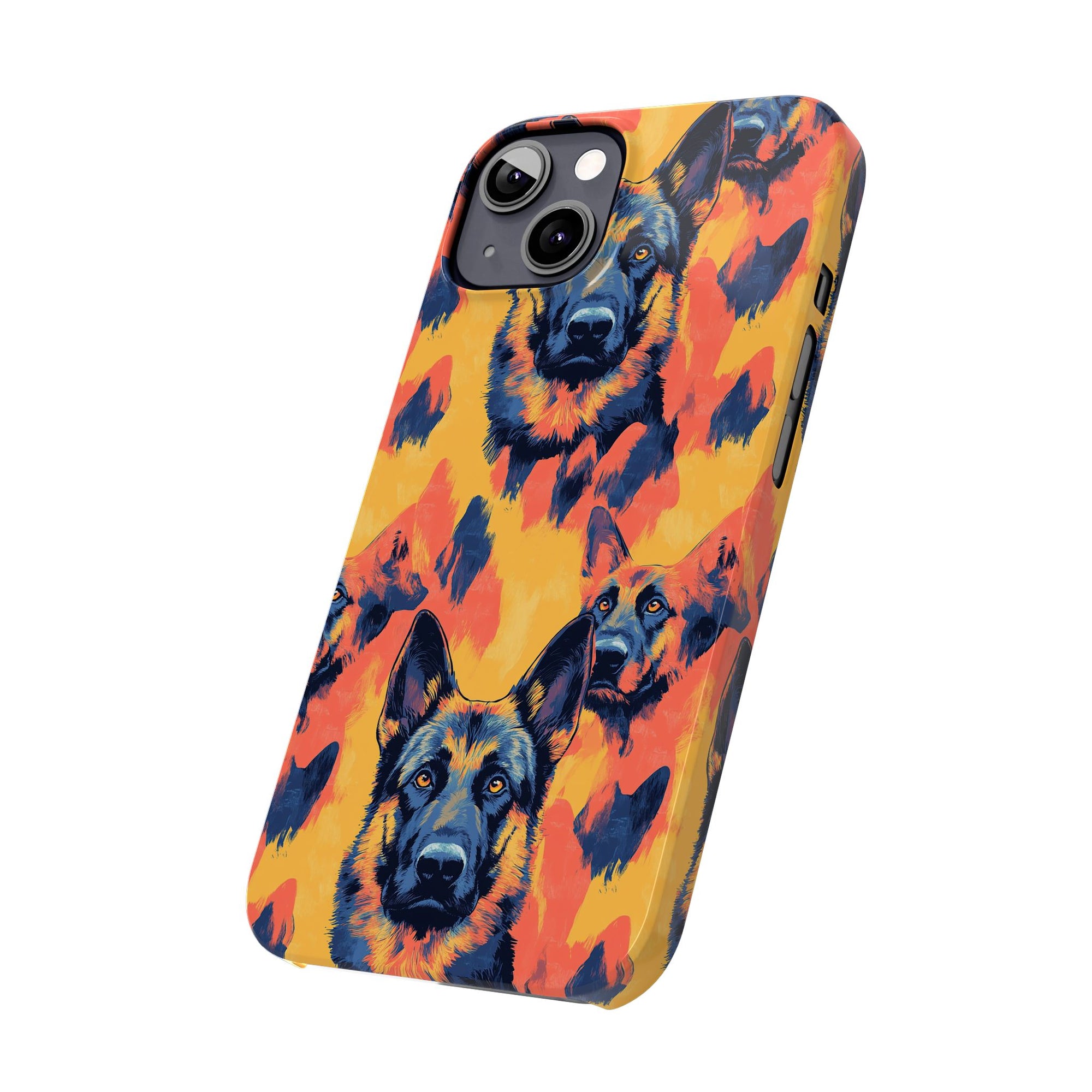 Impressionistic German Shepherds Slim Phone Cases