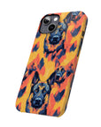 Impressionistic German Shepherds Slim Phone Cases