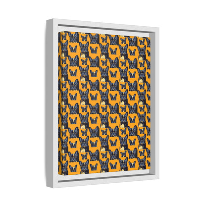 Frenchie Pawsitively Pawsome Peek-a-Boo Perfection Matte Canvas, Framed