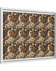 Beagle Blossoms Matte Canvas, Framed