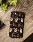 Nighttime Corgi Glow Stride Slim Phone Cases