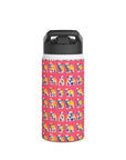 Bubblegum Glamour Bulldog Bouquet Stainless Steel Water Bottle