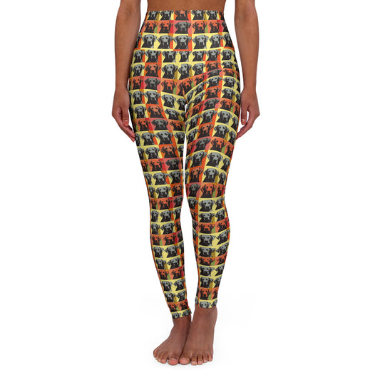 Whimsical Warhol Labrador High Waisted Yoga Leggings