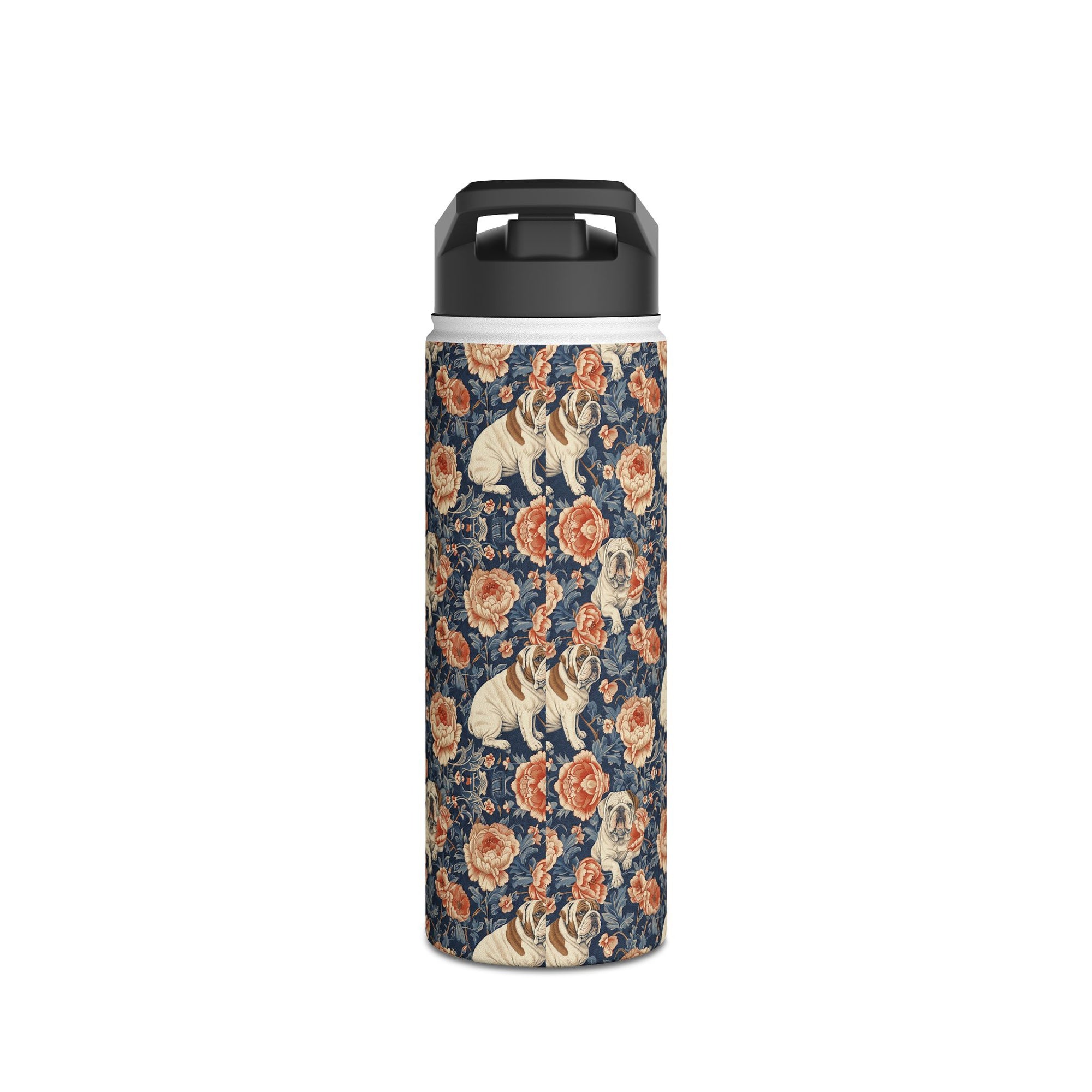 Blooming Bulldog Beauty Stainless Steel Water Bottle