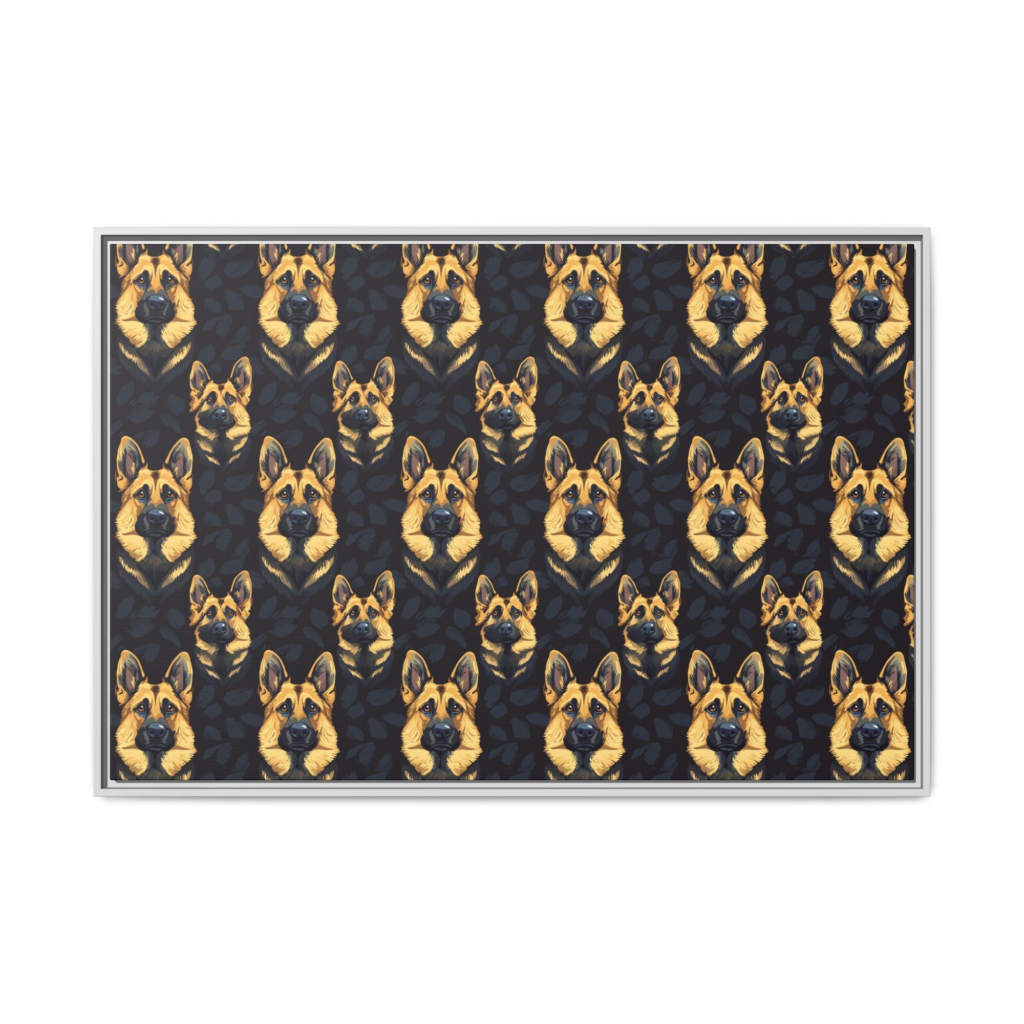 Majestic Hound Couture: German Shepherd LuxeBlend Matte Canvas, Framed