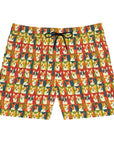 Corgi Chic Popart Pup Men's Mid-Length Swim Shorts