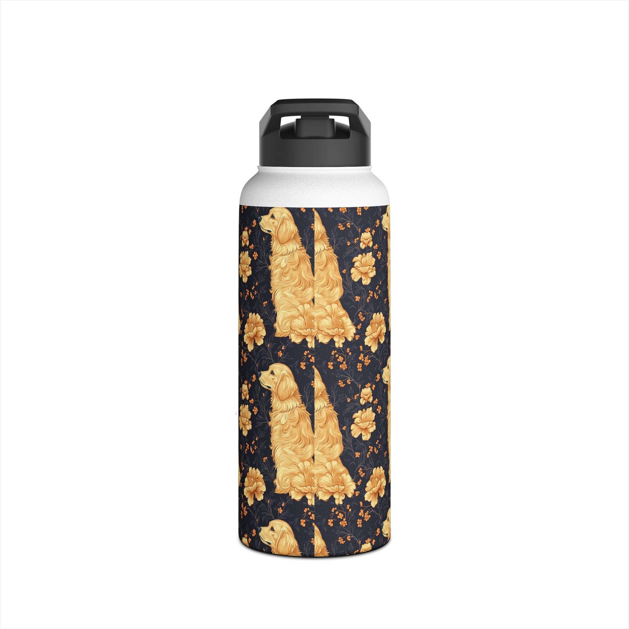 Golden Paws Floral Frenchie Stainless Steel Water Bottle