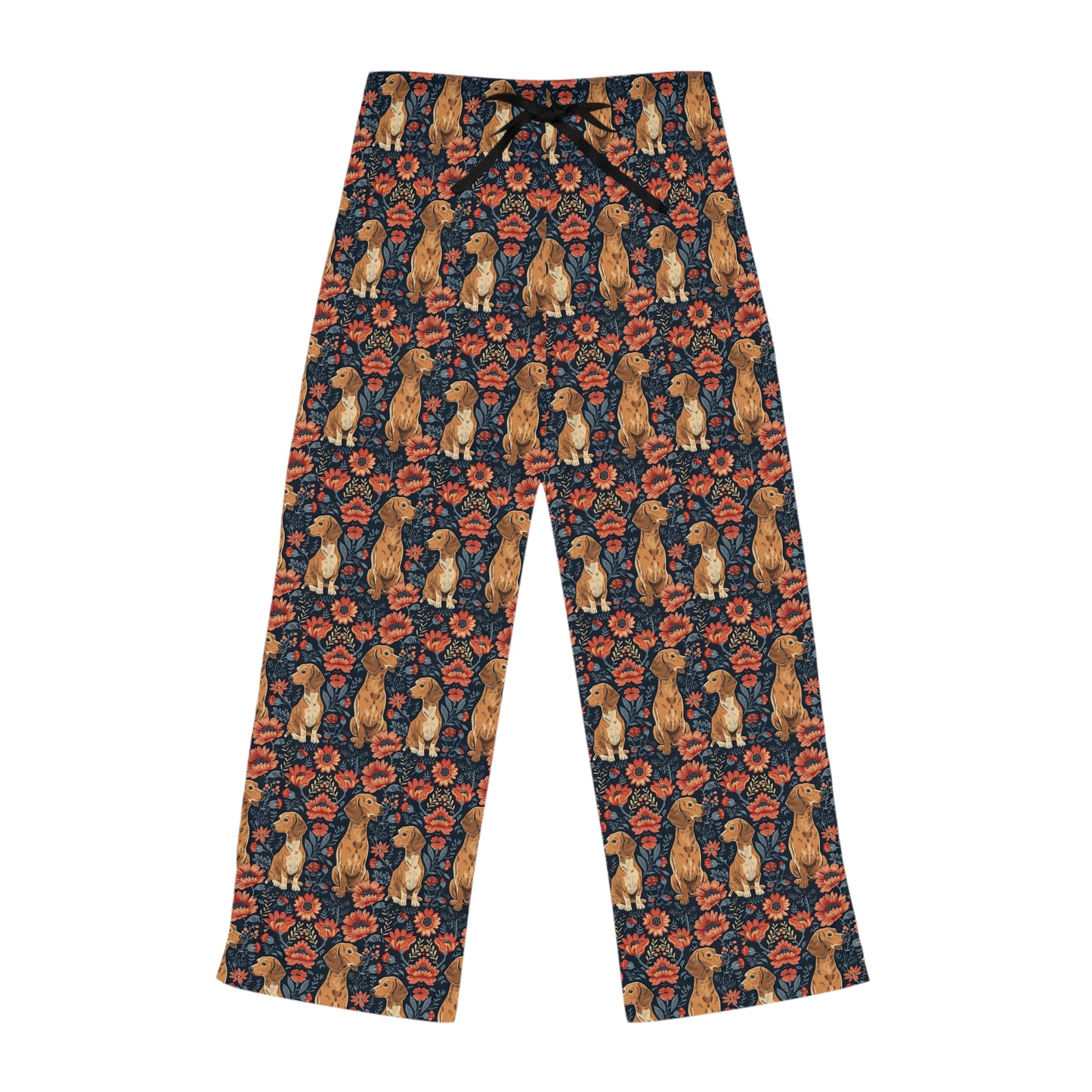 Floral Pawsome Dachsund Delight Women's Pajama Pants