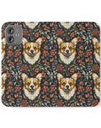 Floofy Corgi Blossom Blast Flip Cases