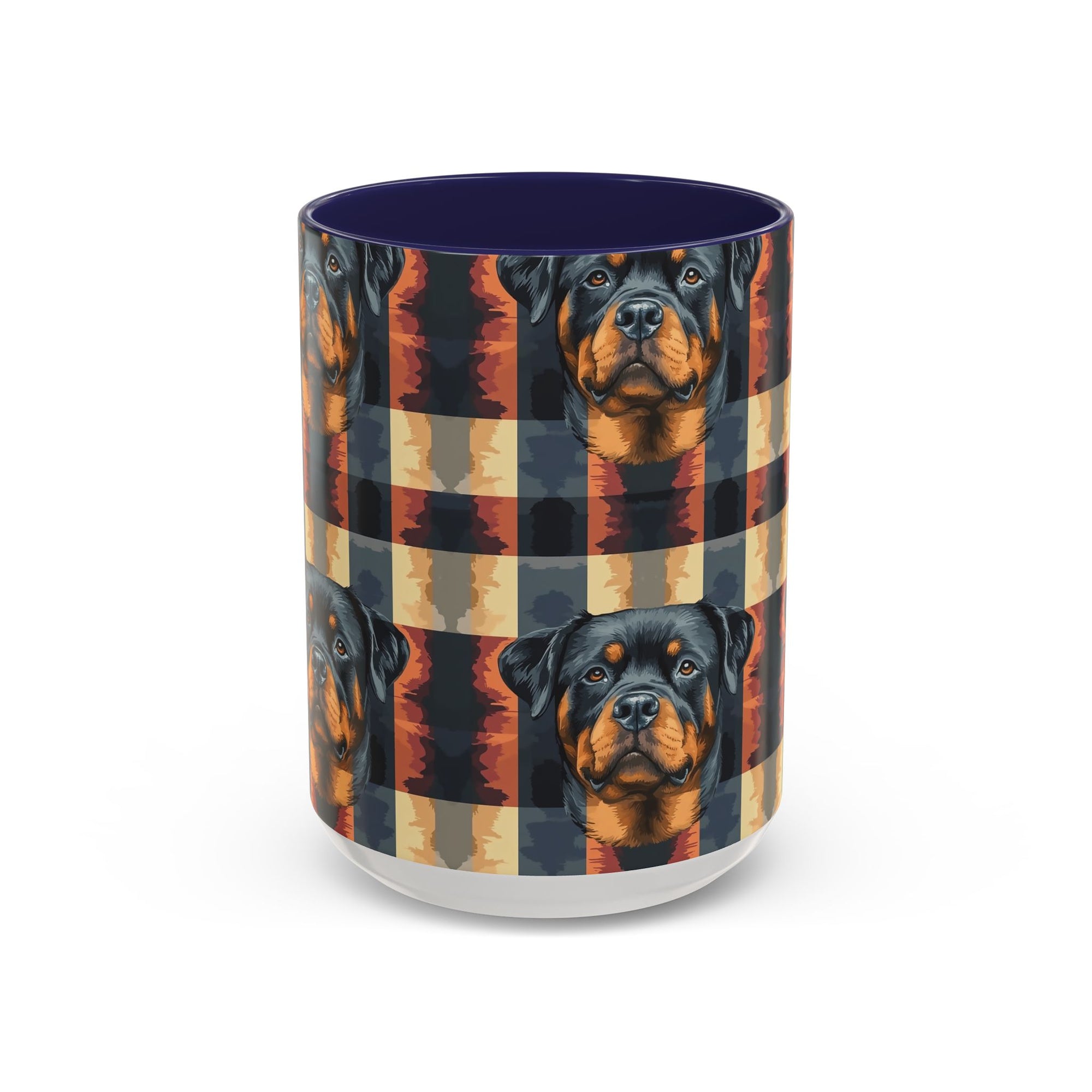 Pawsome Rottweiler Royalty Plaid Accent Coffee Mug