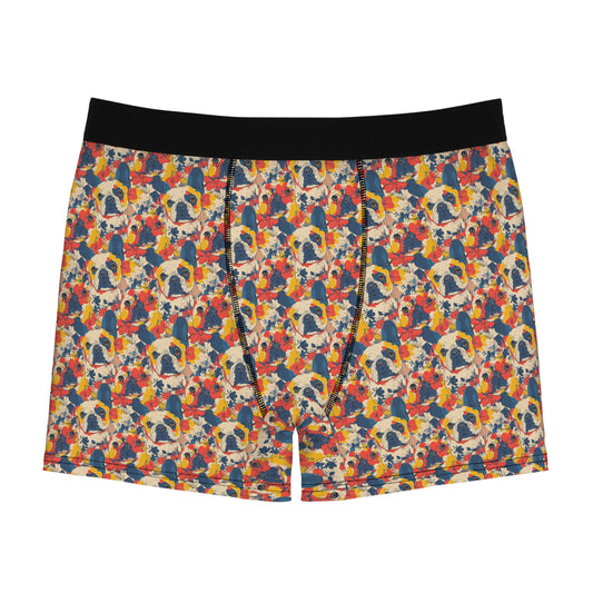 Bloom Pup Frenchietastic Splatter Men's Boxer Briefs