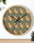 Blooming Goldie Glam Wall Clock