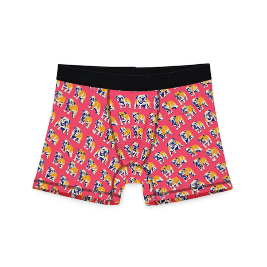 Bubblegum Glamour Bulldog Bouquet Men's Boxers