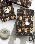 Nighttime Corgi Glow Stride Gift Wrap Papers