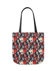 Bulldoggy Bliss Chomper Canvas Tote Bag