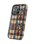 Pawsome Rottweiler Royalty Plaid Magnetic Tough Cases