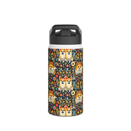 Corgi Rainbow Vine Dream Stainless Steel Water Bottle