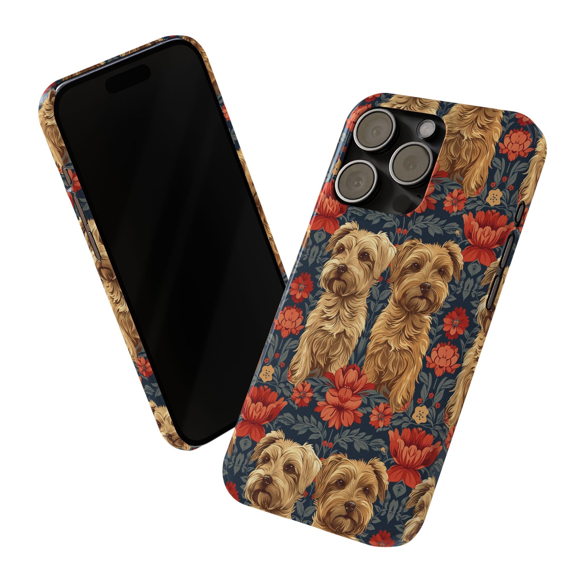 Yorkie Charm Twins Slim Phone Cases