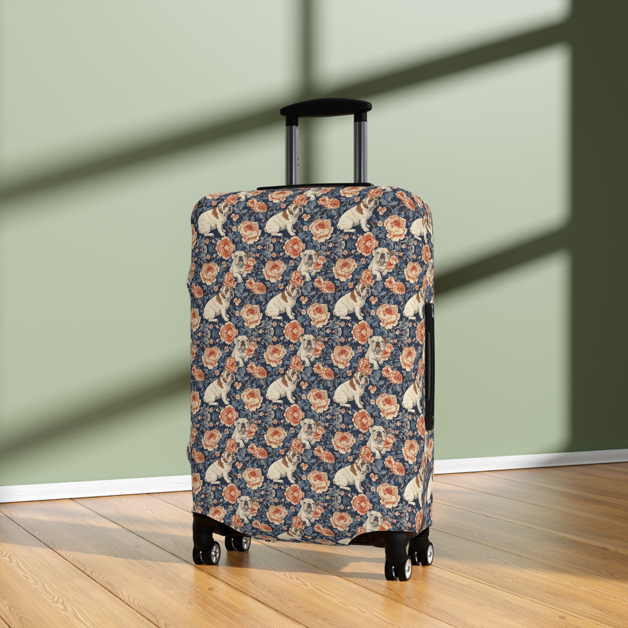 Blooming Bulldog Beauty Luggage Cover