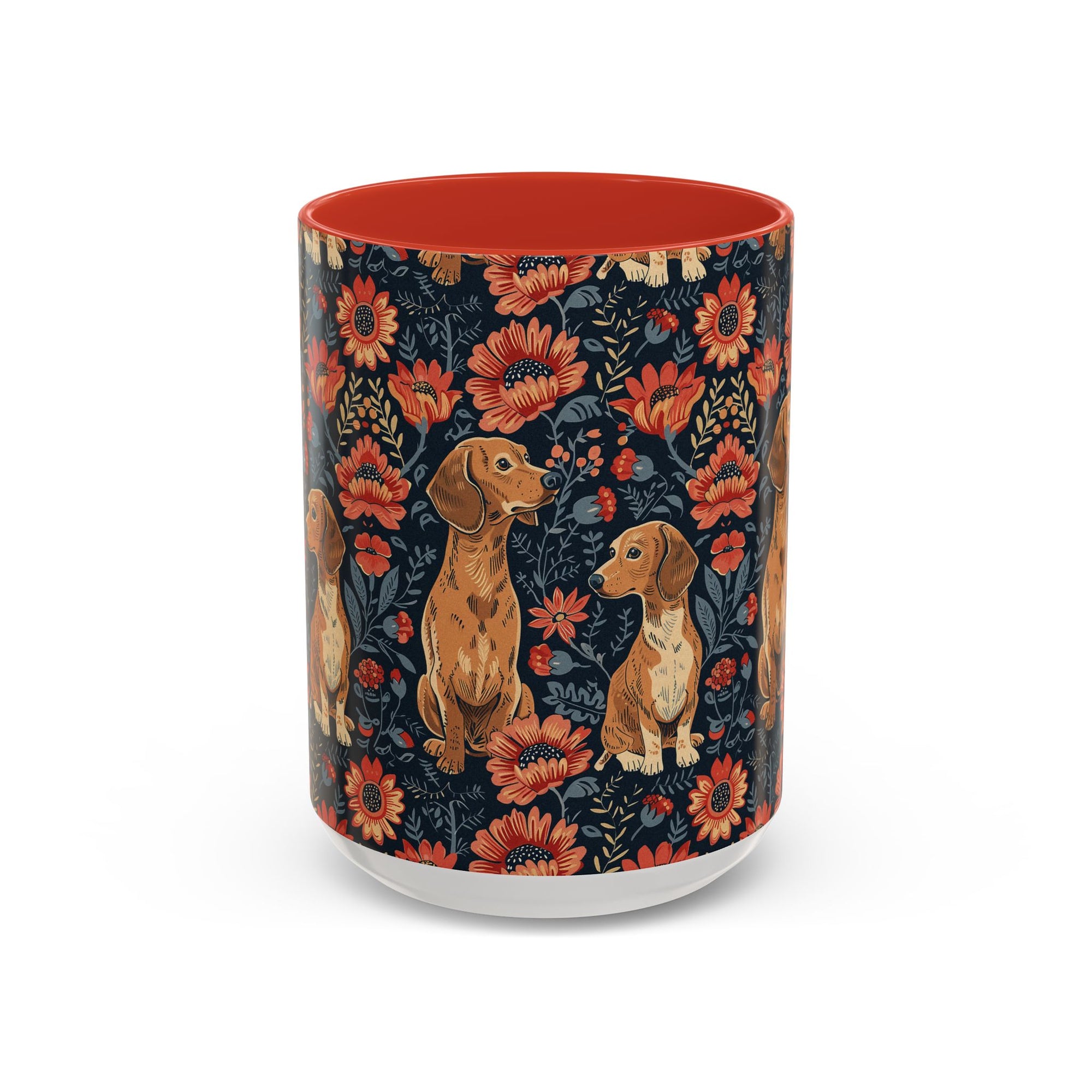 Floral Pawsome Dachsund Delight Accent Coffee Mug