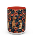 Floral Pawsome Dachsund Delight Accent Coffee Mug