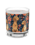 Floral Pawsome Dachsund Delight Rocks Glass